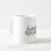 Mug Vieux vecteur de train européen (Devant gauche)
