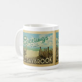 Mug Vieux Vintage voyage de plage de Saybrook (Devant gauche)