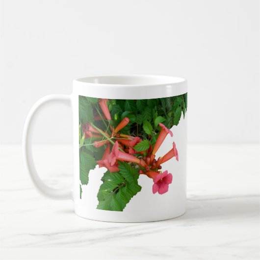 Mug Vigne de trompette rouge (Gauche)
