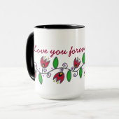 Mug Vigne d'éternité - aimez-vous pour toujours, baba (Devant gauche)