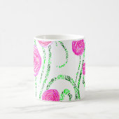 Mug Vignes à fleurs roses et vertes (Centre)