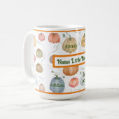 Mug Vignes colorées aquarelle patch citrouille (Devant gauche)