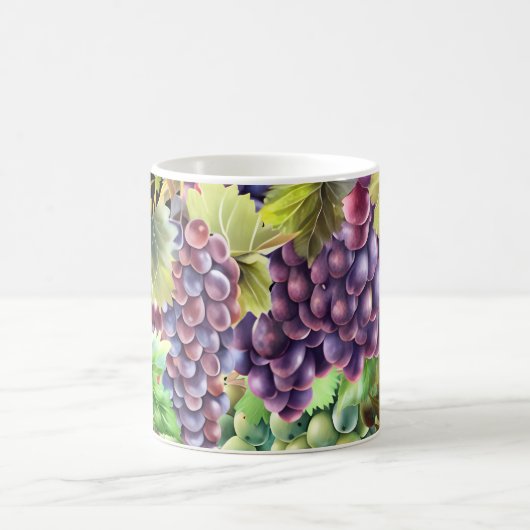 Mug Vignoble collage de raisin rouge vert grappes vign (Centre)