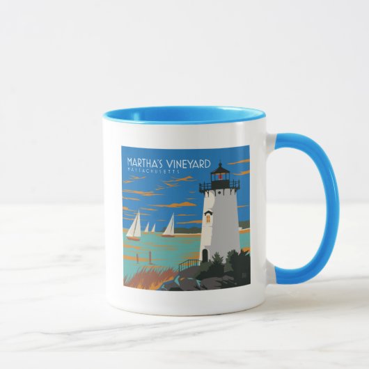 Mug Vignoble de Martha, Massachusetts | Phare (Droite)