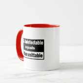 Mug VIH non détectable égale VIH non transmettable (Devant gauche)