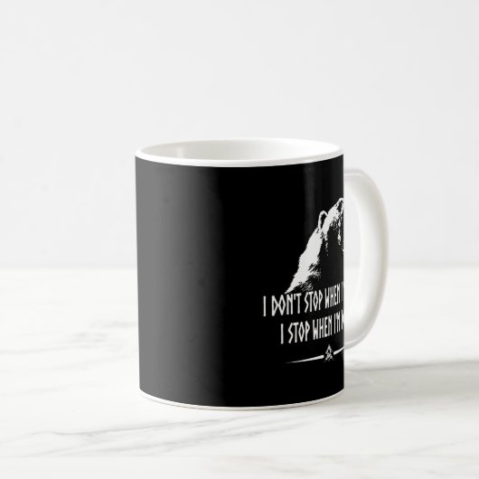 Mug Viking Je Ne M'Arrête Pas Quand Je Suis Fatigué Je (Devant droit)