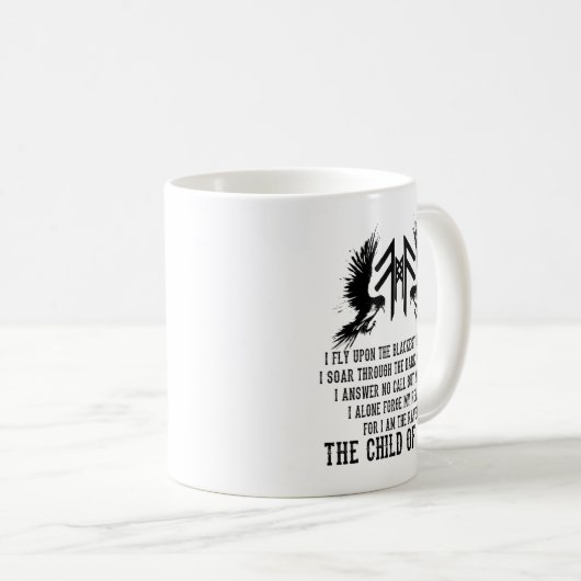 Mug Viking Raven Code (Devant droit)