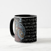Mug Viking Valhalla Warrior Arrière - plan Runes (Devant gauche)