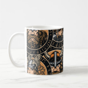 Mug Viking Warriors : Motif Vintage coloré