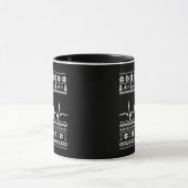 Mug Vilain joyeux pull de Noël guitare acoustique (Centre)