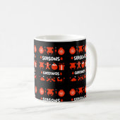 Mug Vilain pull de fête de bureau de Noël (Devant droit)
