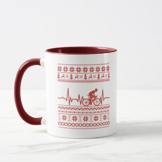 Mug Vilain pull de Noël à vélo (Gauche)