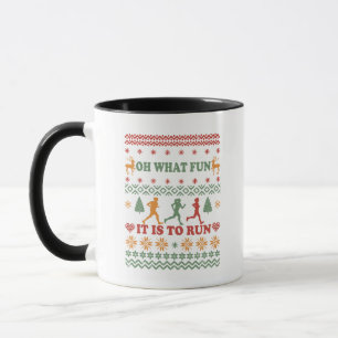 Mug Vilain pull de Noël vintage course
