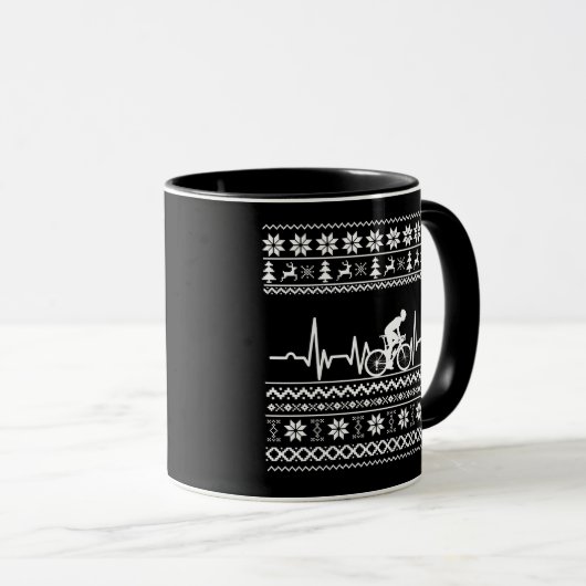 Mug Vilain pull Joyeux Noël à vélo (Devant droit)