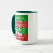 Mug Vilain pull motif sonnettes Joyeux fils Xmas (Devant gauche)