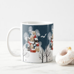 Mug Village De Campagne De La Neige