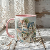 Mug Village de cottage côtier pastel Évasion
