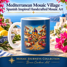 Village de mosaïque méditerranéen