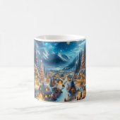 Mug Village de Noël Peinture sur scène neigeuse (Centre)