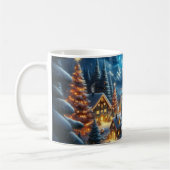 Mug Village de Noël Peinture sur scène neigeuse (Gauche)