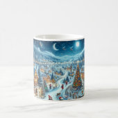 Mug Village de Noël Peinture sur scène neigeuse (Centre)