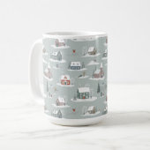 Mug Village d'hiver Motif de la scène de neige (Devant gauche)