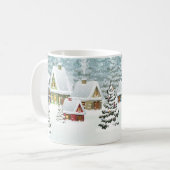 Mug Village paysage d'hiver avec maisons couvertes de  (Devant gauche)