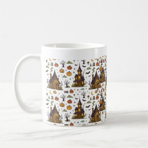 Mug Village rétro effrayant d'Halloween la nuit
