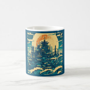 Mug Ville d'Atlantis 2 - Style Woodblock