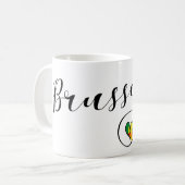 Mug Ville de Bruxelles Drapeau au coeur (Devant gauche)