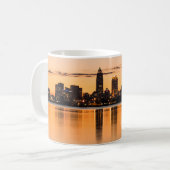 Mug Ville de Cleveland Ohio coucher de soleil paysage  (Devant gauche)