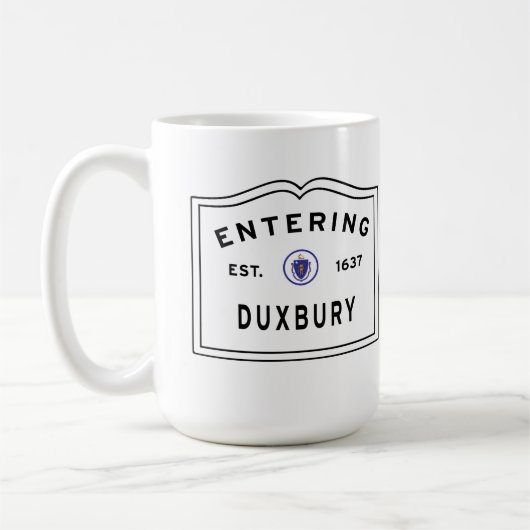 Mug Ville de Duxbury Massachusetts (Gauche)