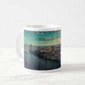 Mug Ville de Londres avec coucher de soleil (Devant gauche)