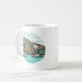 MUG VILLE DE PÊCHE TERRE-NEUVE ILLUSTRATION DU PORT (Devant gauche)