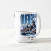 Mug 🏰 Ville de Québec Skyline Moderne 🏰 (Devant droit)