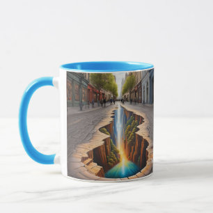 Mug Ville d'illusion Optique Vigoureuse Imaginaire