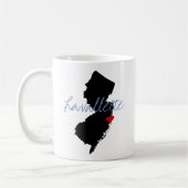 Mug Ville du New Jersey avec coeur (Gauche)
