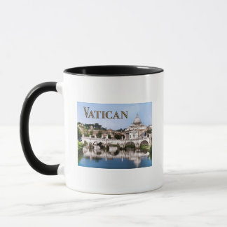 Mug Ville du Vatican vue du texte VATICAN de rivière