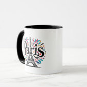Mug Ville Lumière : Art typographique audacieux de Par (Devant gauche)