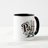 Mug Ville Lumière : Art typographique audacieux de Par (Devant droit)