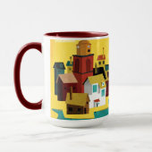 Mug Ville portuaire abstraite (Gauche)