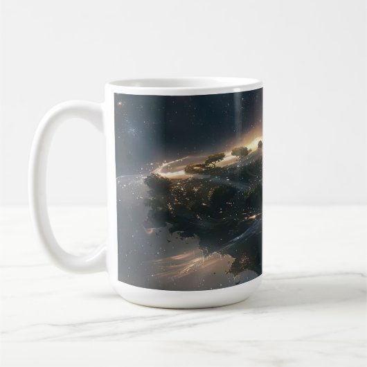 Mug Ville spatiale suspendue dans l'univers (Gauche)