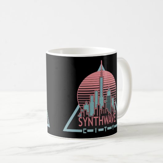 Mug Ville Synthwave (Devant droit)