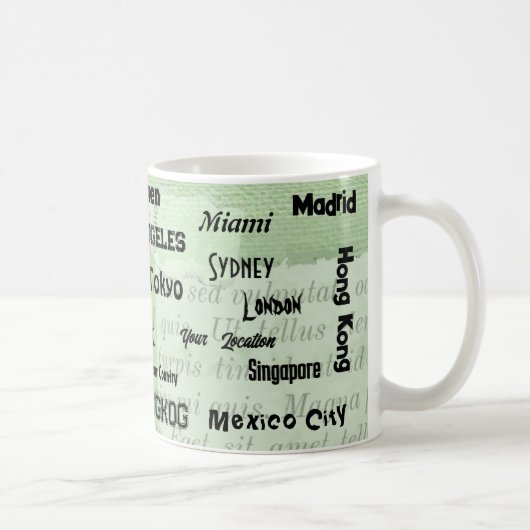 Mug ville verte de printemps Mega (Droite)