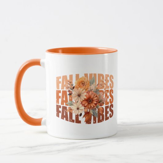 Mug Villes d'automne aquarelle fleur sauvage feuilles (Gauche)