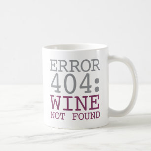 Mug Vin de l'erreur 404 non trouvé