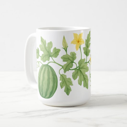 Mug Vin De Pastèque Aux Fleurs (Devant gauche)