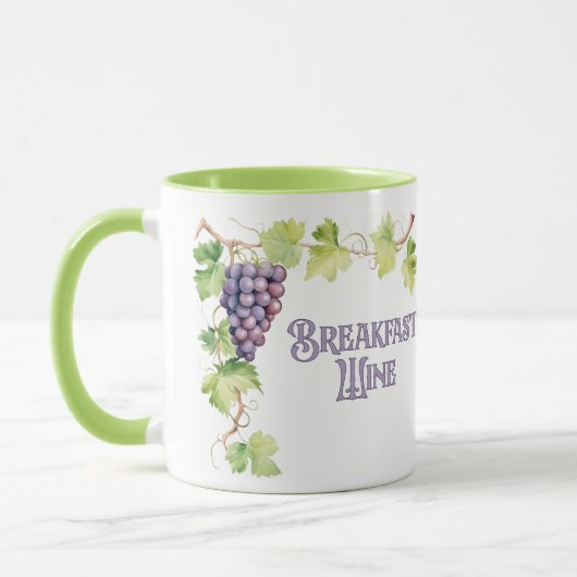 Mug Vin de petit déjeuner drôle tendance (Gauche)