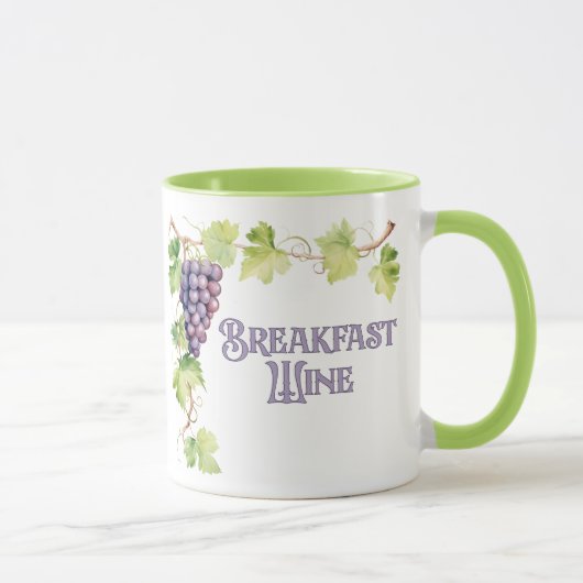 Mug Vin de petit déjeuner drôle tendance (Droite)