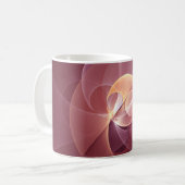 Mug Vin moderne élégant Abstrait Art fractal rouge (Devant gauche)